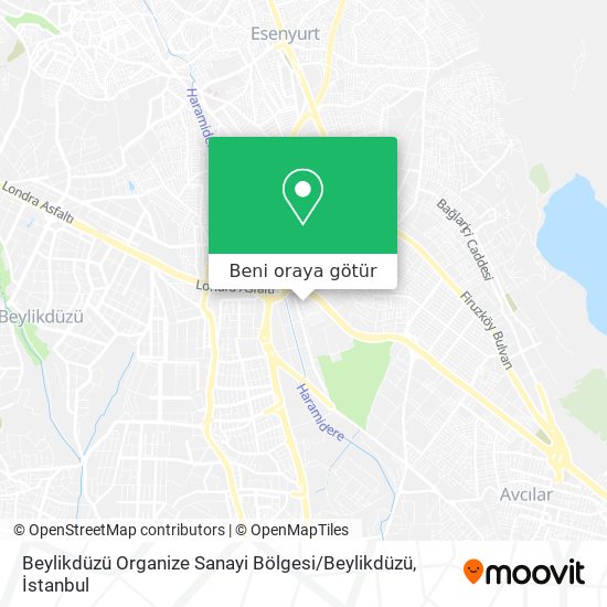 Beylikdüzü Organize Sanayi Bölgesi / Beylikdüzü harita