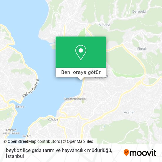 beykoz ilçe gıda tarım ve hayvancılık müdürlüğü harita