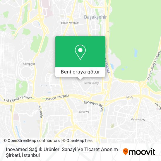 Inovamed Sağlık Ürünleri Sanayi Ve Ticaret Anonim Şirketi harita