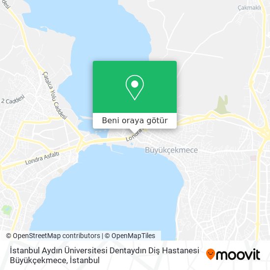 İstanbul Aydın Üniversitesi Dentaydın Diş Hastanesi Büyükçekmece harita