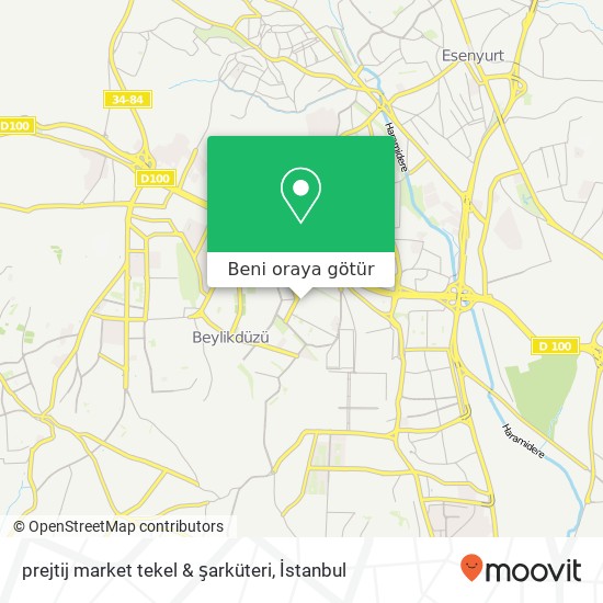 prejtij market tekel & şarküteri harita