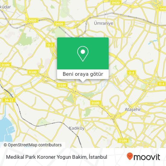 Medikal Park Koroner Yogun Bakim harita