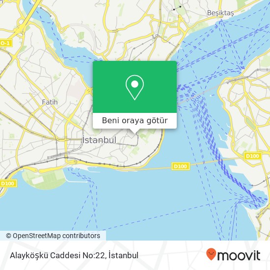 Alayköşkü Caddesi No:22 harita