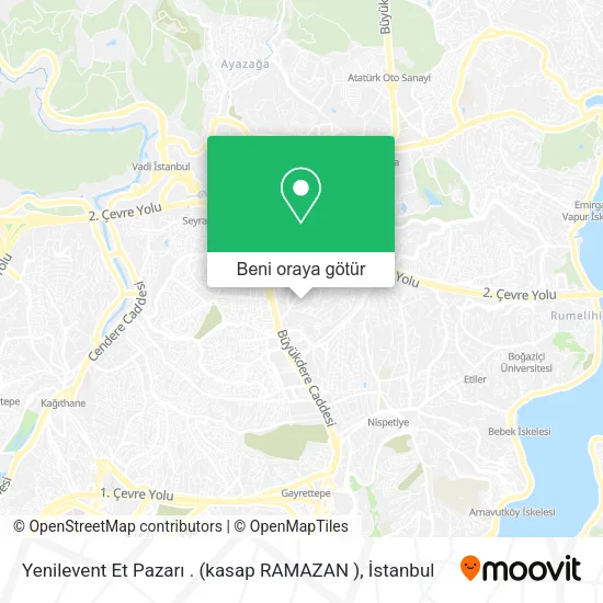Yenilevent Et Pazarı . (kasap RAMAZAN ) harita