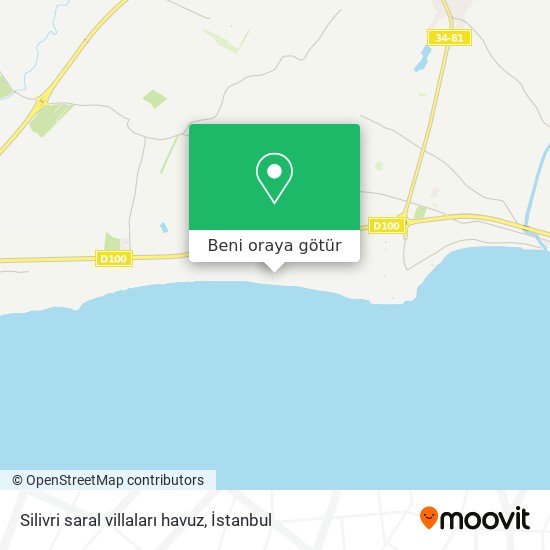 Silivri saral villaları havuz harita