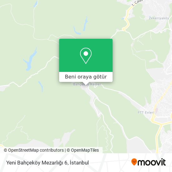 Yeni Bahçeköy Mezarlığı 6 harita