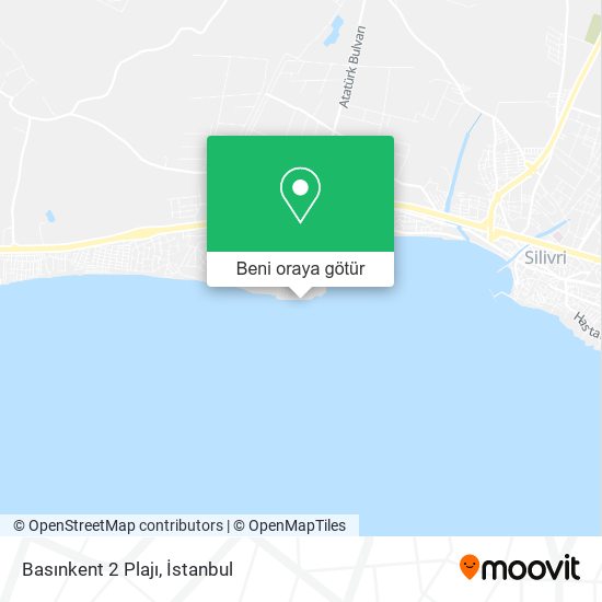 Basınkent 2 Plajı harita