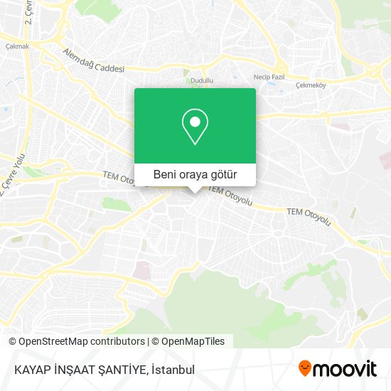 KAYAP İNŞAAT ŞANTİYE harita