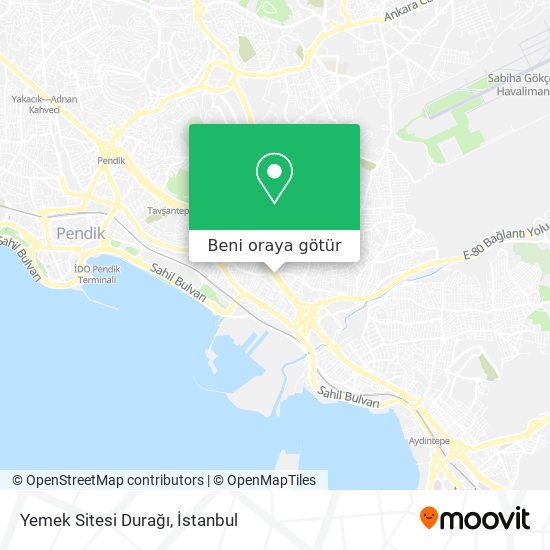 Yemek Sitesi Durağı harita