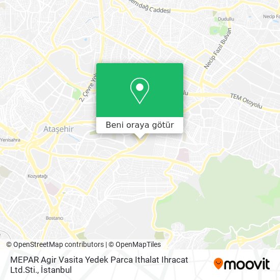 MEPAR Agir Vasita Yedek Parca Ithalat Ihracat Ltd.Sti. harita