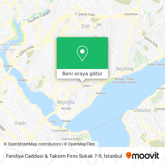 Feridiye Caddesi & Taksim Fırını Sokak 7-9 harita