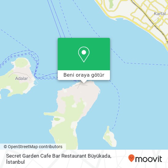Secret Garden Cafe Bar Restaurant Büyükada harita