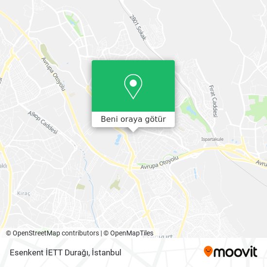 Esenkent İETT Durağı harita