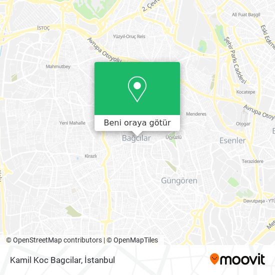 Kamil Koc Bagcilar harita