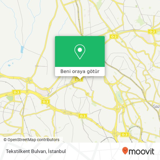 Tekstilkent Bulvarı harita