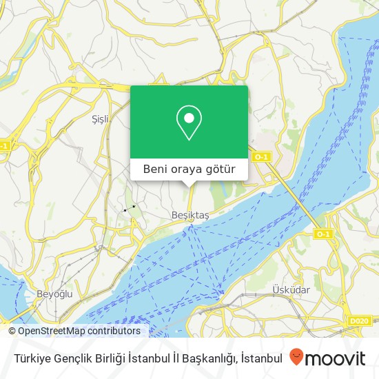 Türkiye Gençlik Birliği İstanbul İl Başkanlığı harita