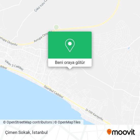 Çimen Sokak harita