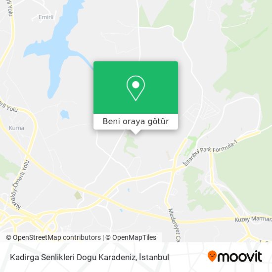 Kadirga Senlikleri Dogu Karadeniz harita
