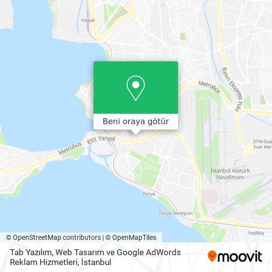 Tab Yazılım, Web Tasarım ve Google AdWords Reklam Hizmetleri harita