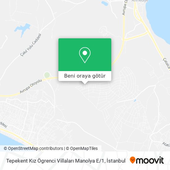 Tepekent Kız Ögrenci Villaları Manolya E / 1 harita