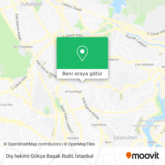 Diş hekimi Gökçe Başak Rudil harita
