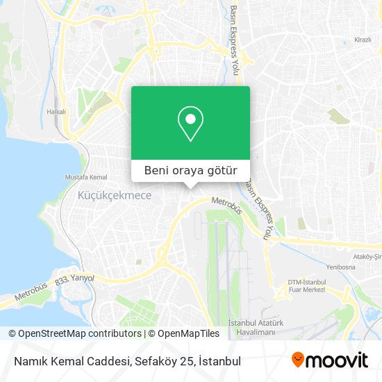Namık Kemal Caddesi, Sefaköy 25 harita