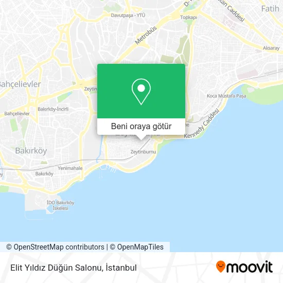 Elit Yıldız Düğün Salonu harita