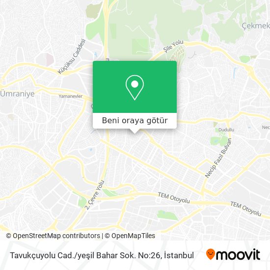 Tavukçuyolu Cad. / yeşil Bahar Sok. No:26 harita