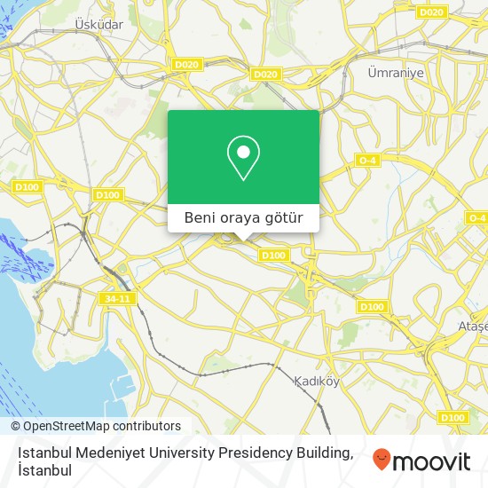 Istanbul Medeniyet University Presidency Building harita