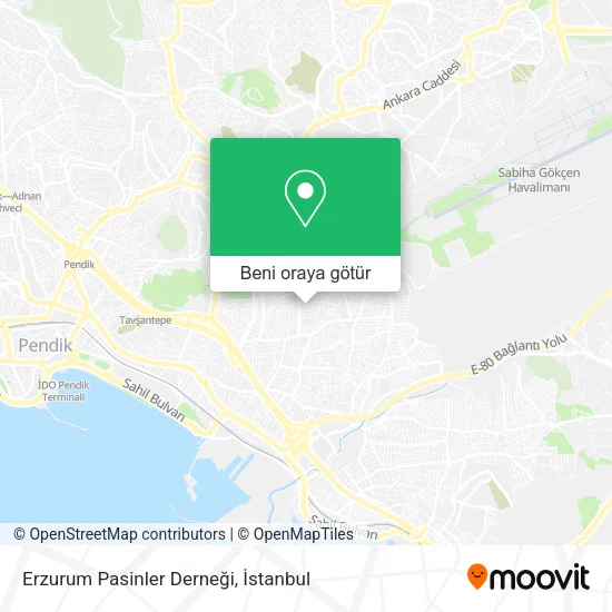 Erzurum Pasinler Derneği harita