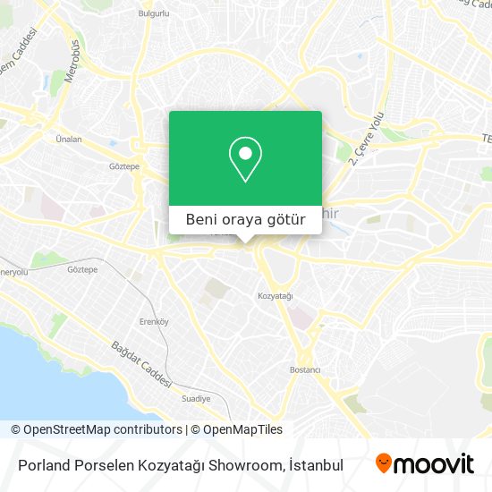 Porland Porselen Kozyatağı Showroom harita