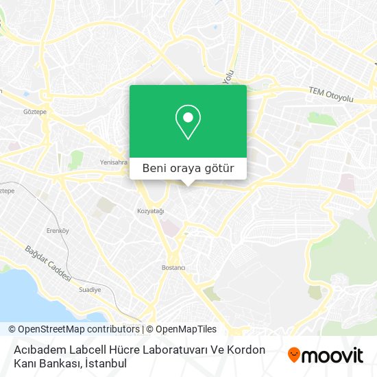 Acıbadem Labcell Hücre Laboratuvarı Ve Kordon Kanı Bankası harita
