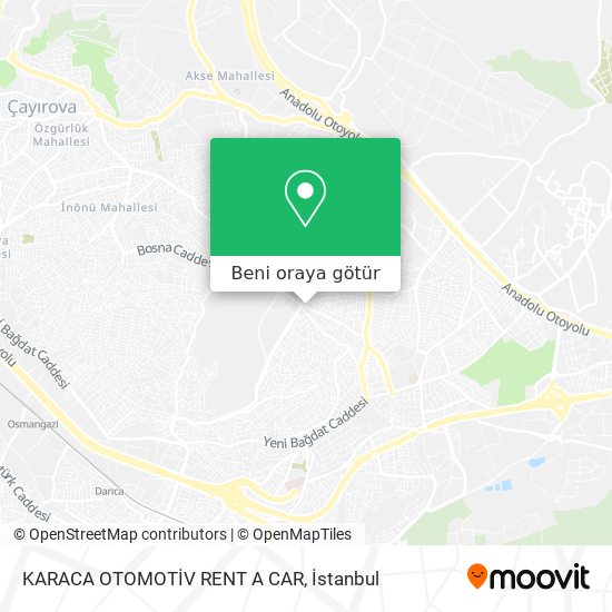 KARACA OTOMOTİV RENT A CAR harita