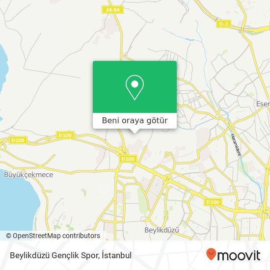 Beylikdüzü Gençlik Spor harita