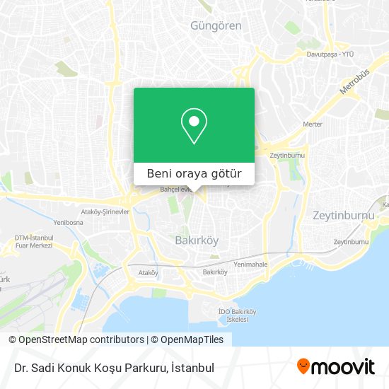 Dr. Sadi Konuk Koşu Parkuru harita
