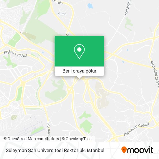 Süleyman Şah Üniversitesi Rektörlük harita