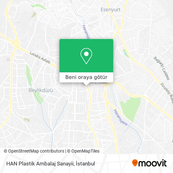 HAN Plastik Ambalaj Sanayii harita