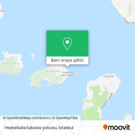 Heybeliada kabatas yolcusu harita