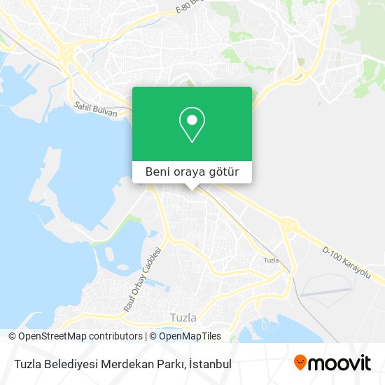 Tuzla Belediyesi Merdekan Parkı harita