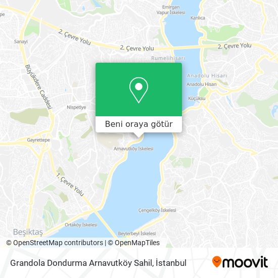 Grandola Dondurma Arnavutköy Sahil harita