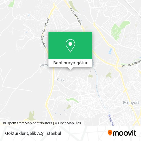 Göktürkler Çelik A.Ş harita