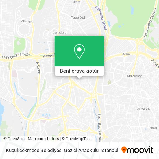 Küçükçekmece Belediyesi Gezici Anaokulu harita