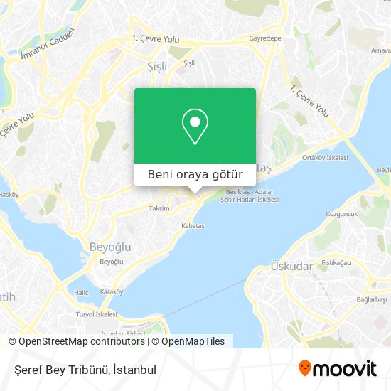 Şeref Bey Tribünü harita