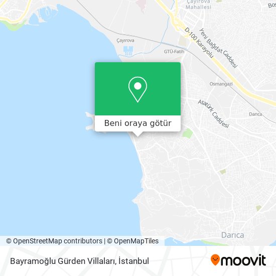 Bayramoğlu Gürden Villaları harita