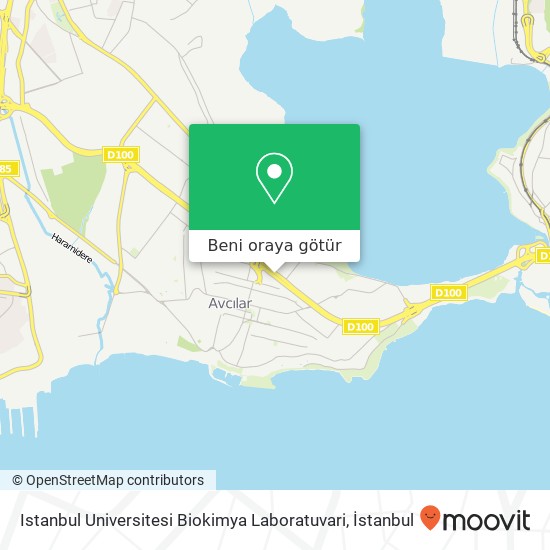 Istanbul Universitesi Biokimya Laboratuvari harita
