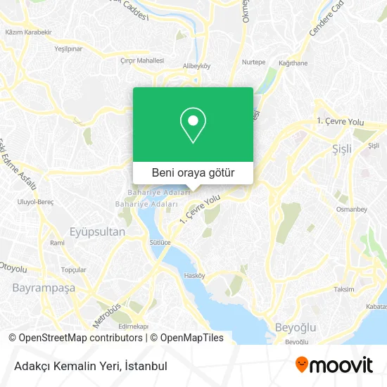 Adakçı Kemalin Yeri harita
