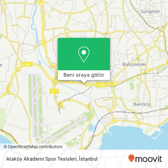 Ataköy Akademi Spor Tesisleri harita