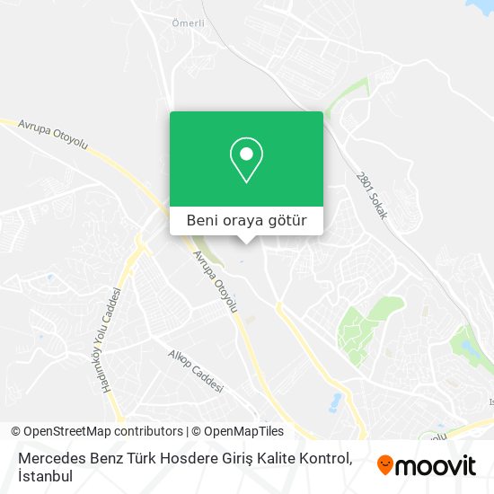 Mercedes Benz Türk Hosdere Giriş  Kalite Kontrol harita