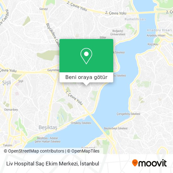 Liv Hospital Saç Ekim Merkezi harita