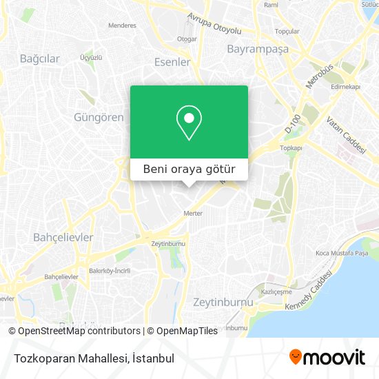 Tozkoparan Mahallesi harita